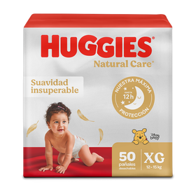 Pañales Huggies Natural Care Etapa 4/XG 50 uds