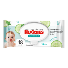 Toallitas Húmedas Huggies Cuidado 4 en 1, 48uds