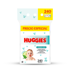 Toallitas Húmedas Huggies Cuidado 4 en 1, 240uds