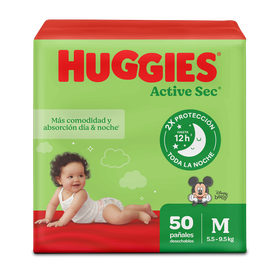 Pañales Huggies Active Sec Etapa 2/M 50 uds