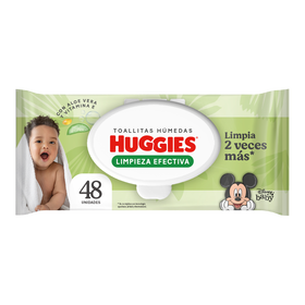 Toallitas Húmedas Huggies Limpieza Efectiva, 48uds